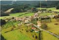 Vue aérienne de La Chapelle-Geneste - situation des Gîtes du Bois de Chelles